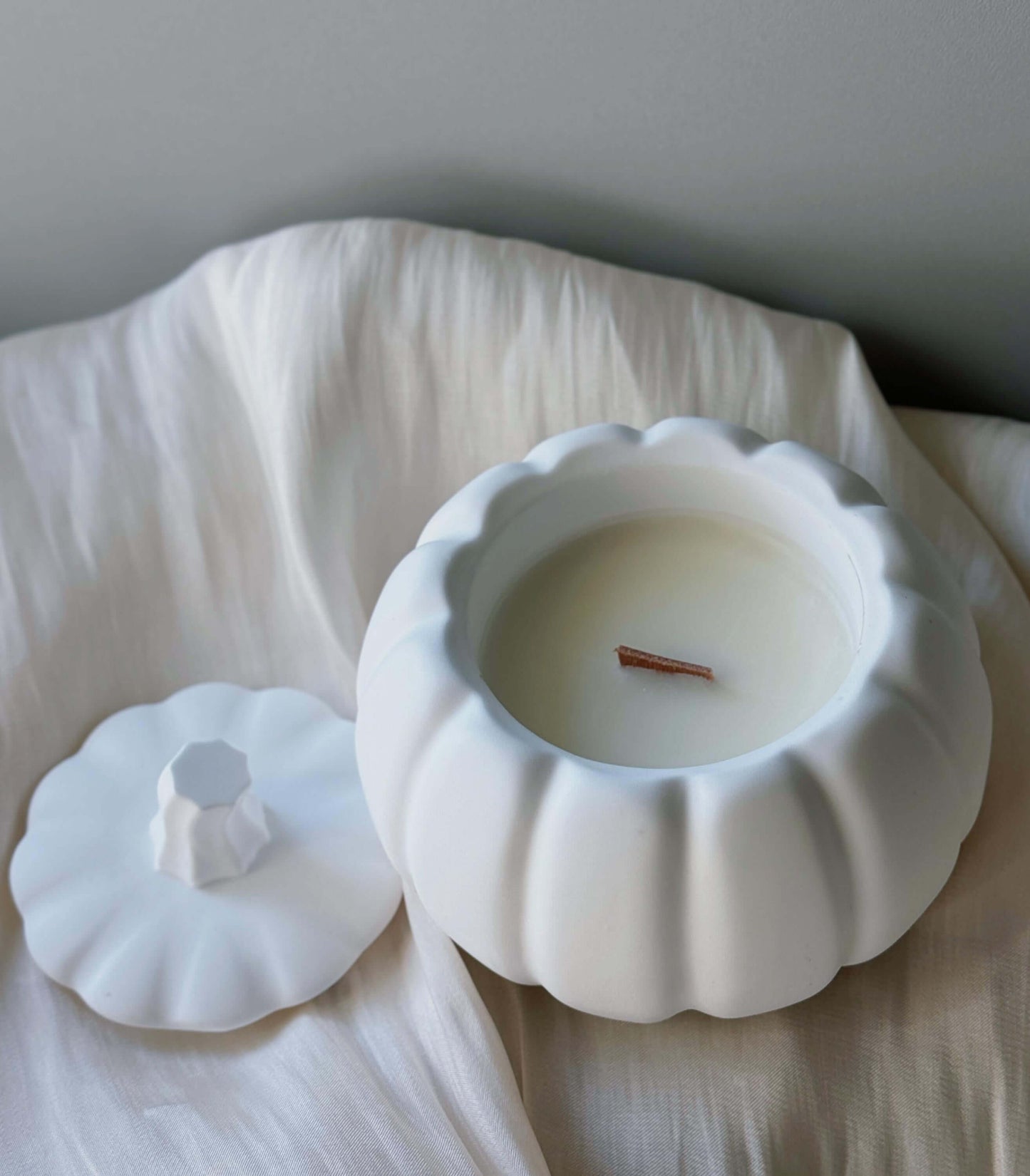 Jesmonite Pumpkin Candle